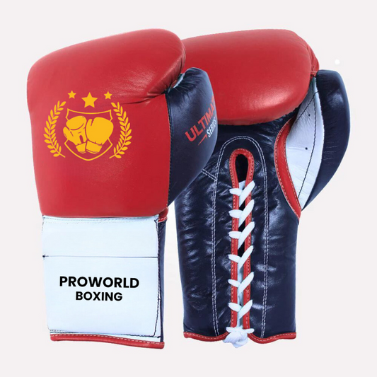 Ultimate Lace-Up Boxing Gloves – Red