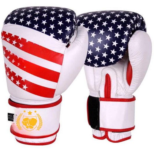 Classic Leather Training Gloves - USA Flag