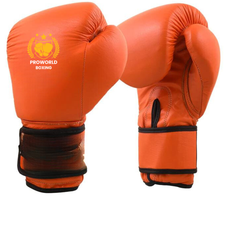 Classic Leather Training Gloves - Orange