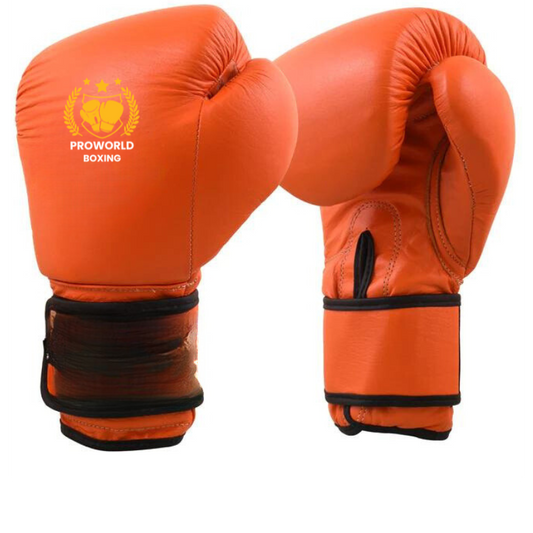 Classic Leather Training Gloves - Orange