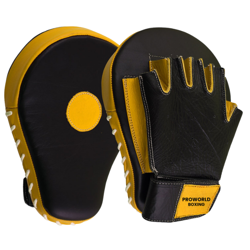 Fingerless Focus Mitts-Yellow